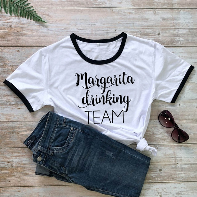 Margarita Drinking Team T-shirt Funny Unisex Cinco De Mayo Holiday Tshirt Casual Women Short Sleeve Drinking Cotton Tees Tops