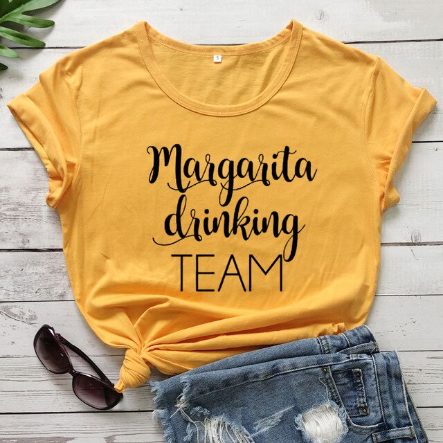 Margarita Drinking Team T-shirt Funny Unisex Cinco De Mayo Holiday Tshirt Casual Women Short Sleeve Drinking Cotton Tees Tops