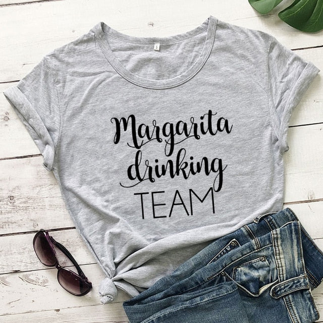 Margarita Drinking Team T-shirt Funny Unisex Cinco De Mayo Holiday Tshirt Casual Women Short Sleeve Drinking Cotton Tees Tops