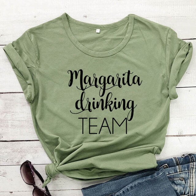 Margarita Drinking Team T-shirt Funny Unisex Cinco De Mayo Holiday Tshirt Casual Women Short Sleeve Drinking Cotton Tees Tops