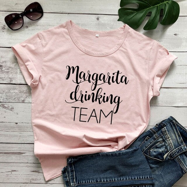 Margarita Drinking Team T-shirt Funny Unisex Cinco De Mayo Holiday Tshirt Casual Women Short Sleeve Drinking Cotton Tees Tops