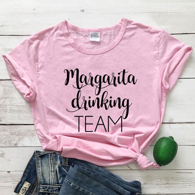 Margarita Drinking Team T-shirt Funny Unisex Cinco De Mayo Holiday Tshirt Casual Women Short Sleeve Drinking Cotton Tees Tops