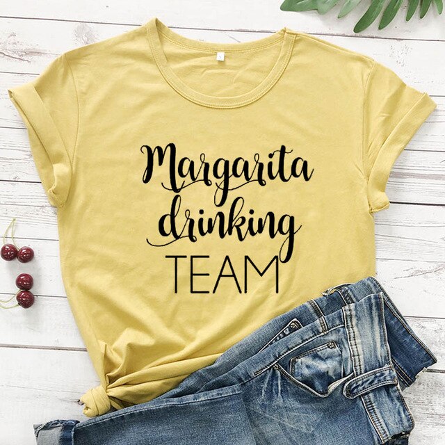 Margarita Drinking Team T-shirt Funny Unisex Cinco De Mayo Holiday Tshirt Casual Women Short Sleeve Drinking Cotton Tees Tops