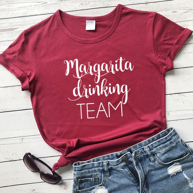 Margarita Drinking Team T-shirt Funny Unisex Cinco De Mayo Holiday Tshirt Casual Women Short Sleeve Drinking Cotton Tees Tops