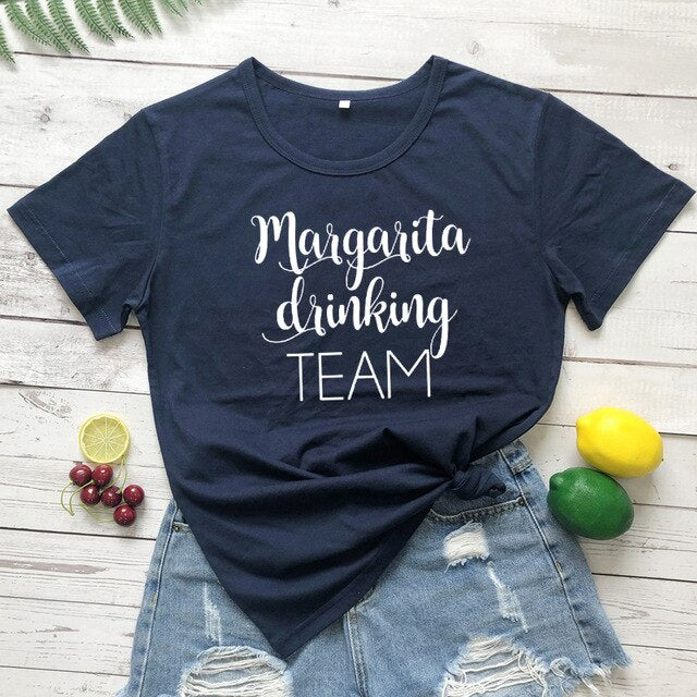 Margarita Drinking Team T-shirt Funny Unisex Cinco De Mayo Holiday Tshirt Casual Women Short Sleeve Drinking Cotton Tees Tops